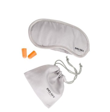 EYE MASK AND EARPLUGS SET GREY